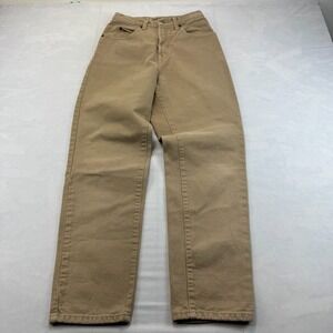 Vtg Chamonix Jeans Womens 6R Tan Denim Stretch Relaxed Straight Leg Streetwear